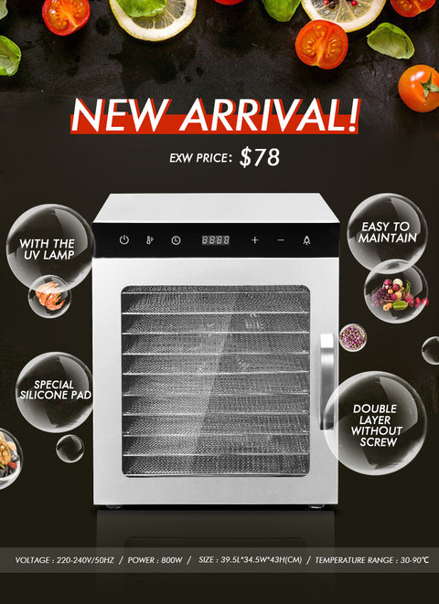 The Latest 10 Trays Household Food Dehydratpr Online